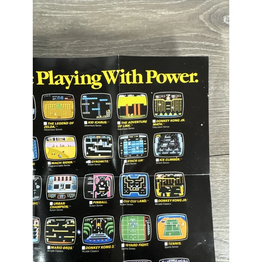Nintendo NES black box poster insert 1987
